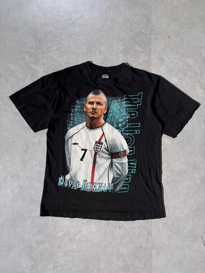 2000's Vintage David Beckham Fifa World Cup Black Rap T-Shirt - L - L | Martin City Vintage