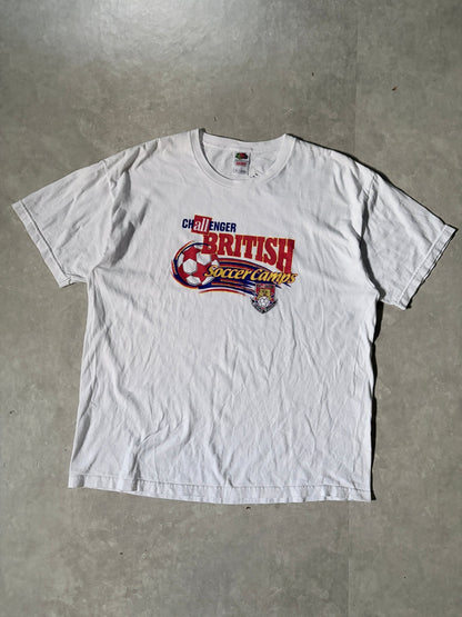 90's Vintage British Soccer Camp White T-Shirt -XL - XL | Martin City Vintage