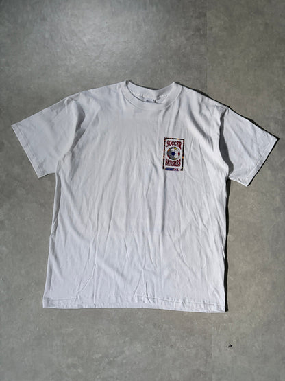 90's Vintage Snickers Soccer White T-Shirt -XL - XL | Martin City Vintage