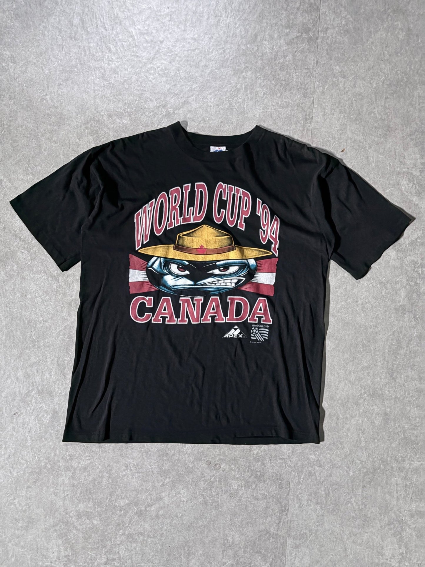 1994 Vintage FIFA World Cup Canada Black T-Shirt -M - M | Martin City Vintage
