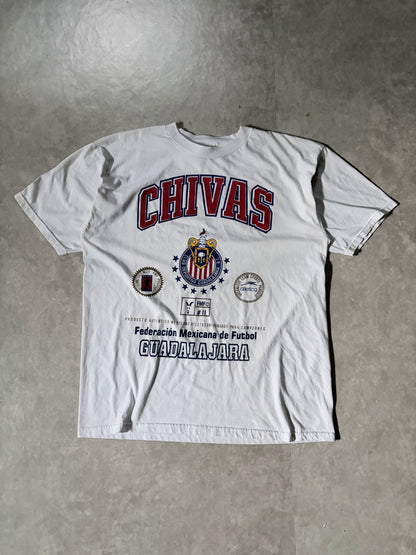 90s Vintage Guadalajara Chivas Soccer White T Shirt -XL