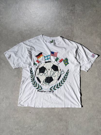 1994 Vintage FIFA World Cup Magic Johnson Tees White T Shirt -XL