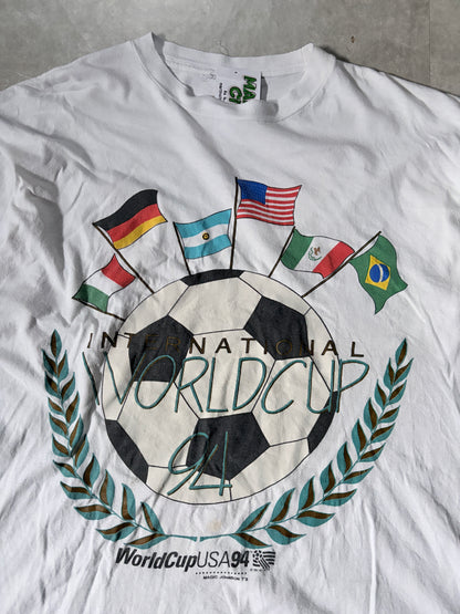 1994 Vintage FIFA World Cup Magic Johnson Tees White T Shirt -XL