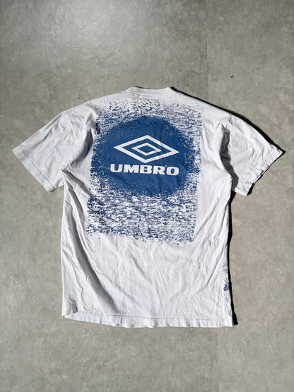 90s Vintage Everton FC Umbro White AOP T Shirt -XL