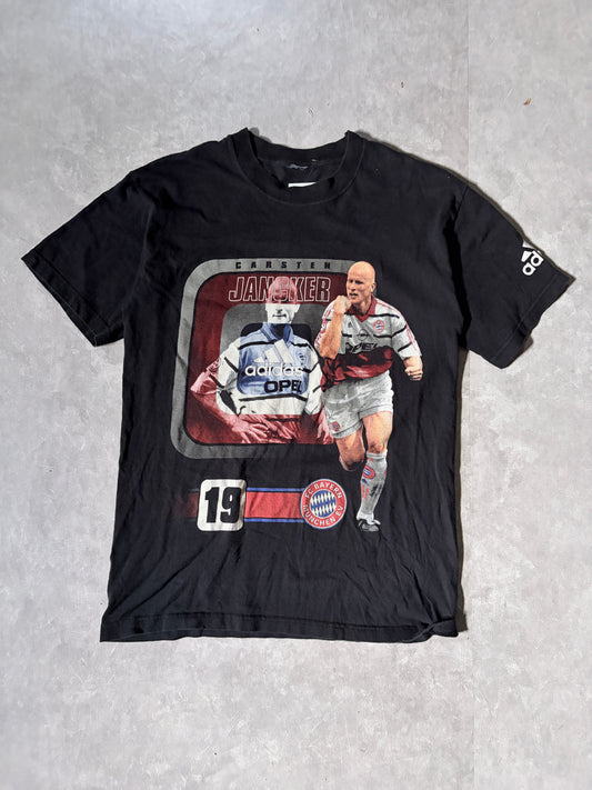 2000s Vintage Bayern FC Carsten Jancker Adidas Black T Shirt -M