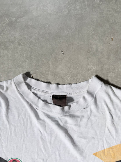 1994 Vintage FIFA World Cup Dallas Distressed Big Print White T Shirt -L