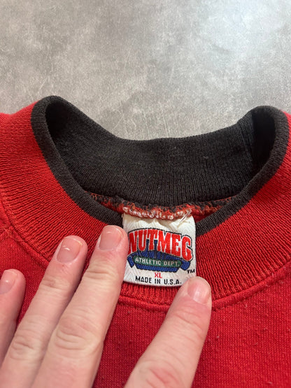 90s Vintage Kansas City Chiefs Striped Crewneck Size XL - XL | Martin City Vintage