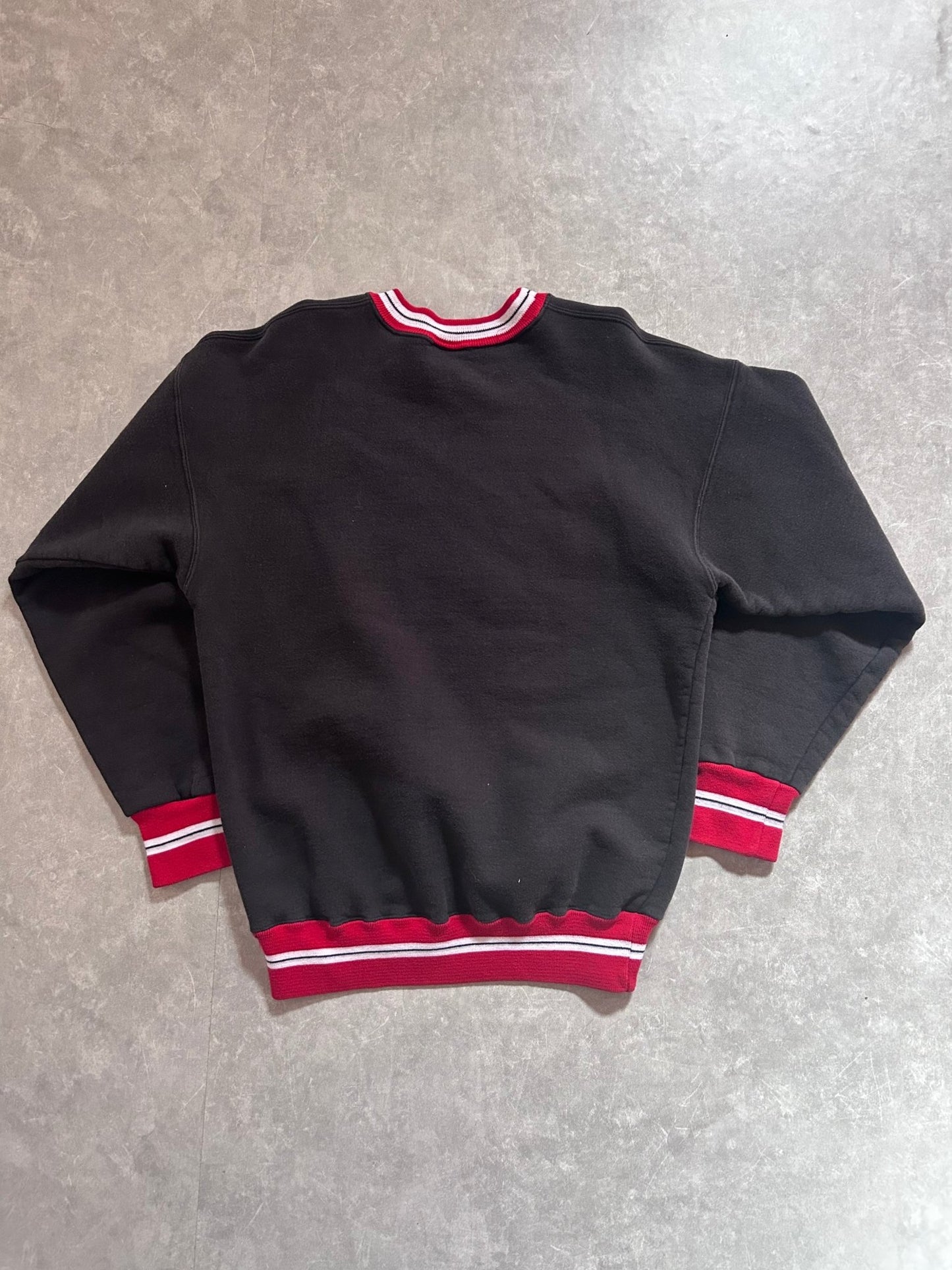 90s Vintage Kansas City Chiefs Black Embroidered Crewneck Size L - L | Martin City Vintage