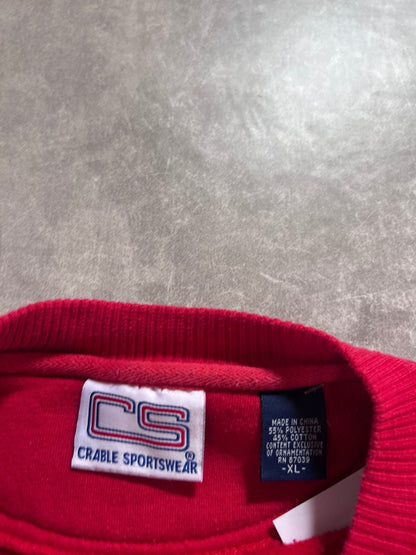 90s Vintage Kansas City Chiefs Embroidered Football Red Crewneck Size XL - XL | Martin City Vintage