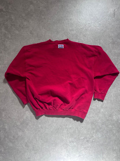 90s Vintage Kansas City chiefs Diamond Cut Embroidered Red Crewneck Size L - L | Martin City Vintage