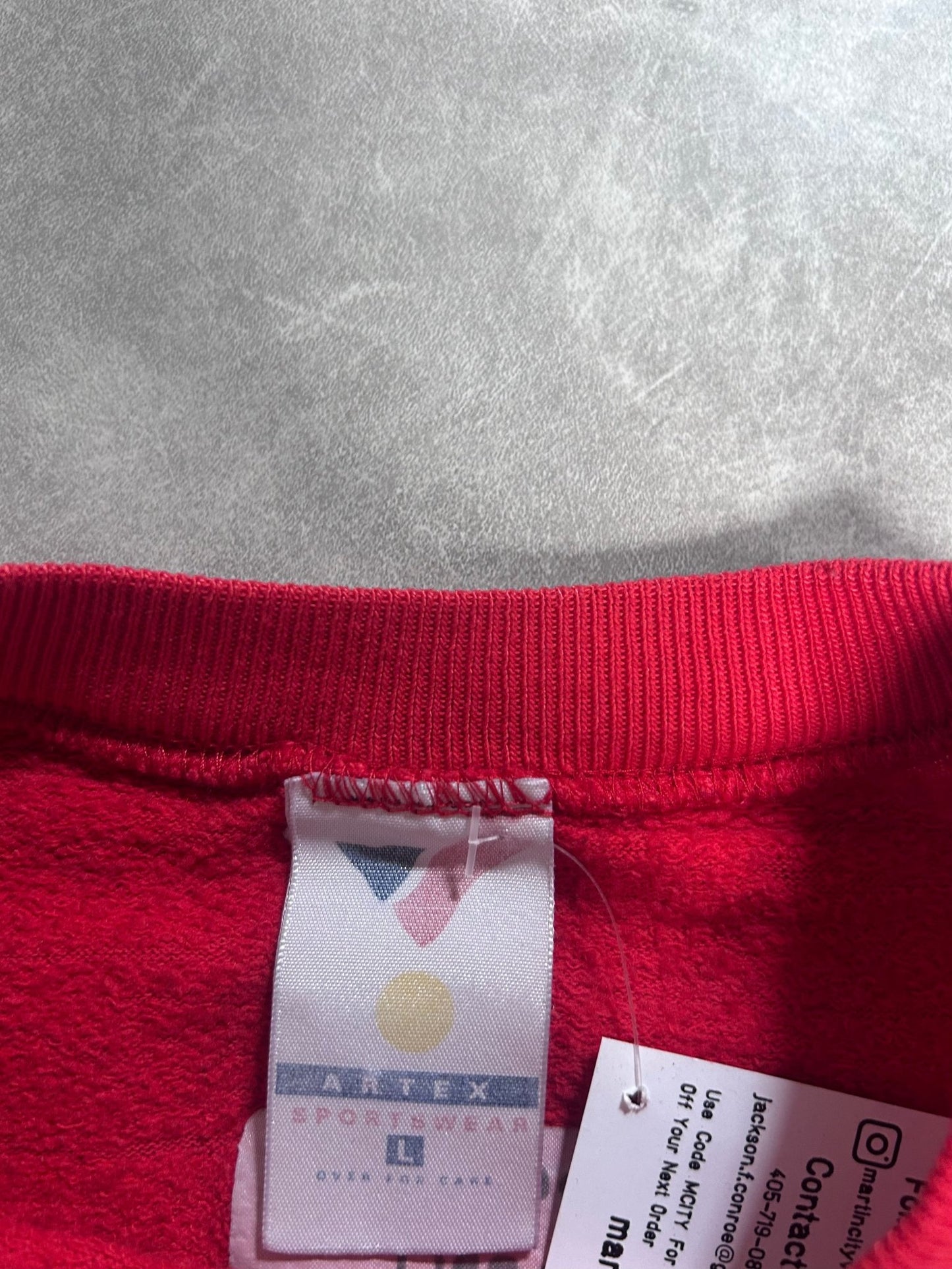 90s Vintage Kansas City Chiefs Looney Tunes Taz Red Crewneck Size L - L | Martin City Vintage