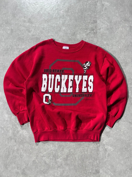 90s Vintage Ohio State Buckeyes Red Crewneck Size L - L | Martin City Vintage