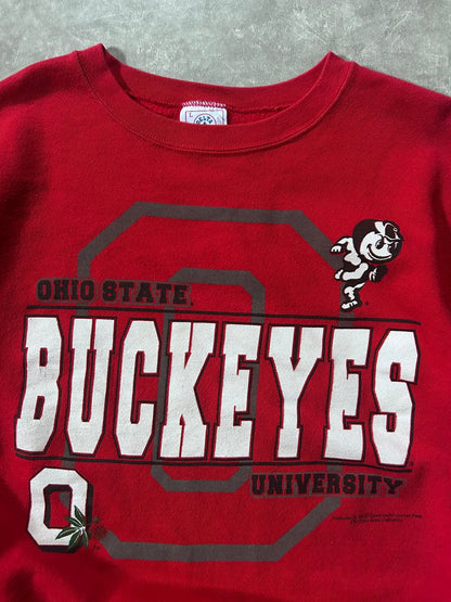 90s Vintage Ohio State Buckeyes Red Crewneck Size L - L | Martin City Vintage