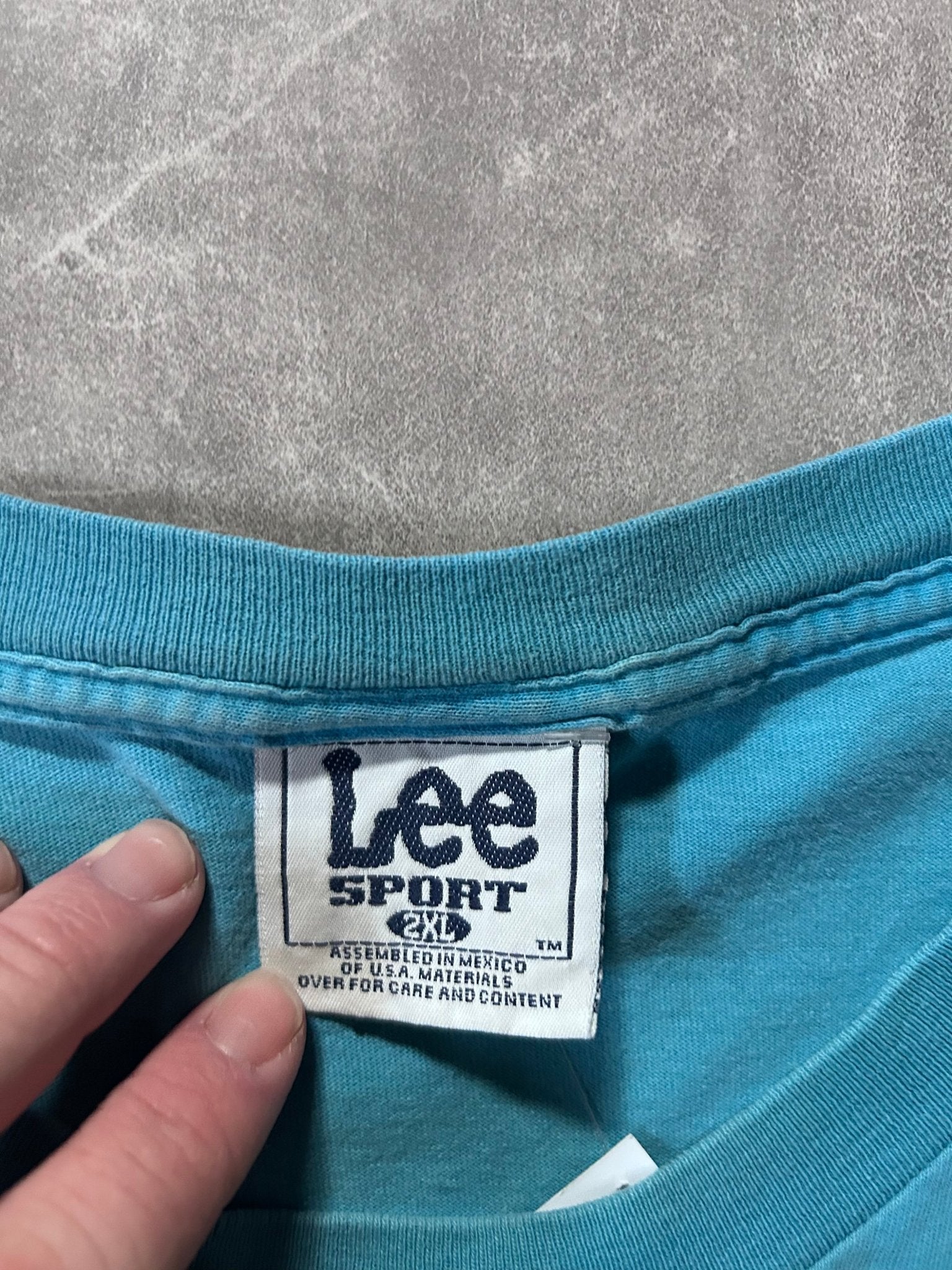 90s Vintage Caroline Panthers Baby Blue Embroidered T Shirt Size XXL - XXL | Martin City Vintage