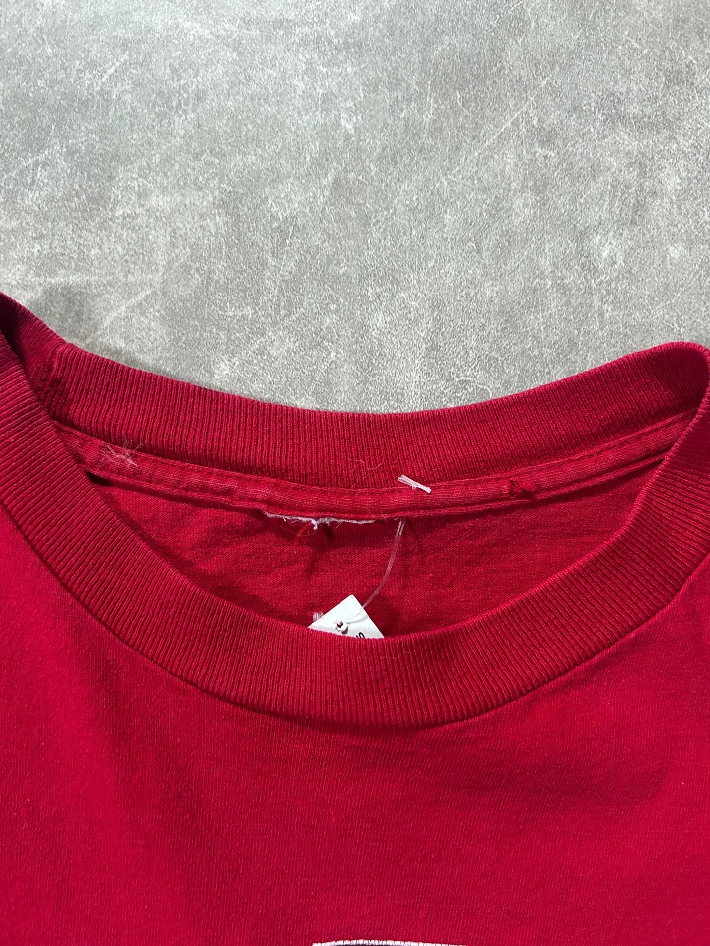 90s Vintage Oklahoma Sooners Nutmeg Crest Red T Shirt Size M - M | Martin City Vintage