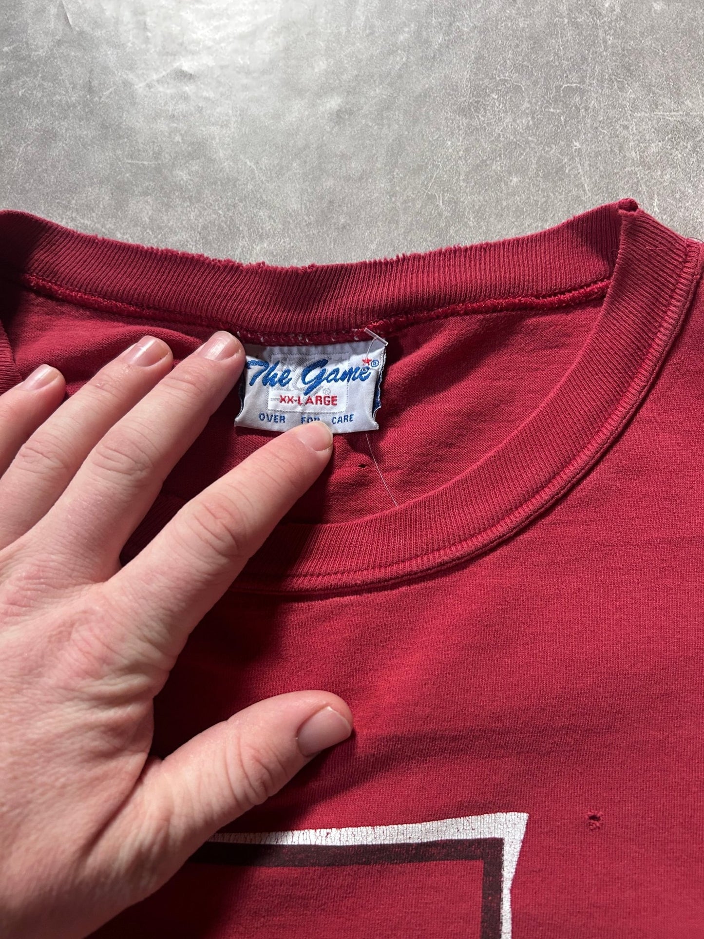 90s Vintage Alabama Crimson Tide Distressed Maroon T Shirt Size XXL - XXL | Martin City Vintage