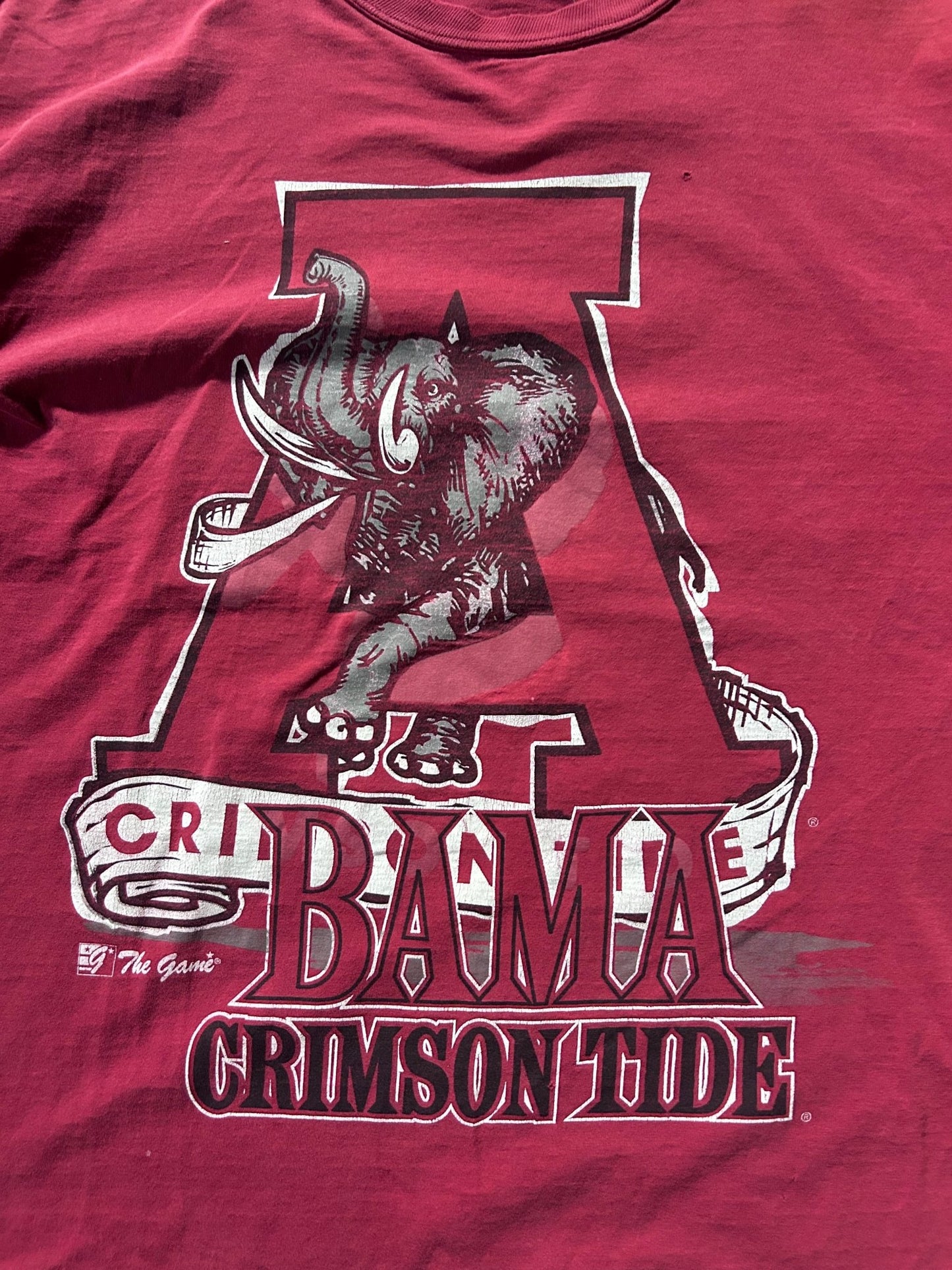 90s Vintage Alabama Crimson Tide Distressed Maroon T Shirt Size XXL - XXL | Martin City Vintage