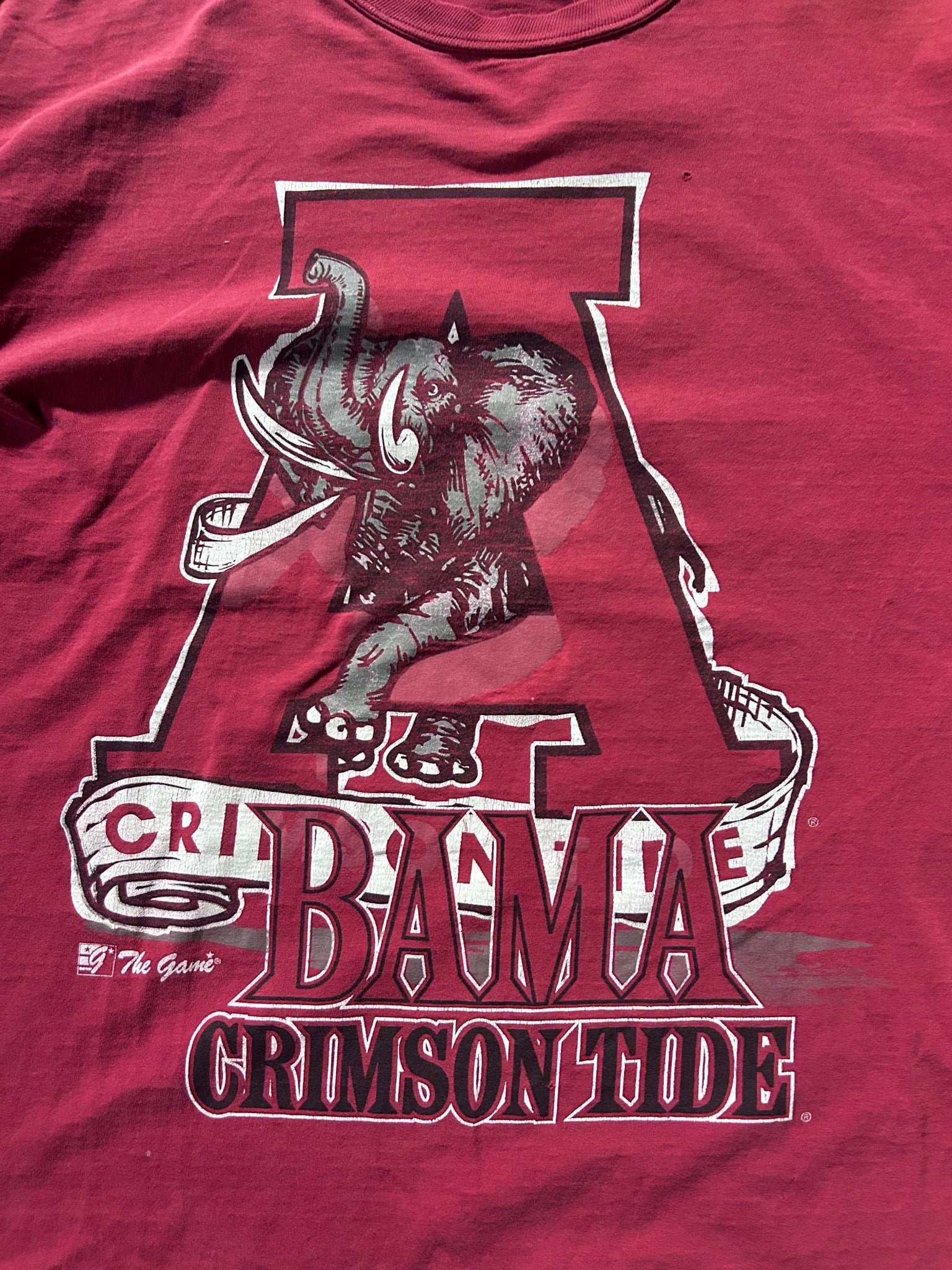 90s Vintage Alabama Crimson Tide Distressed Maroon T Shirt Size XXL - XXL | Martin City Vintage