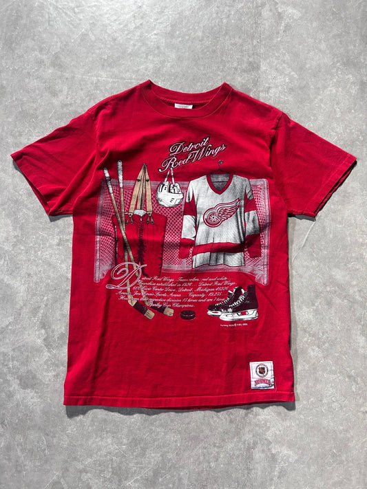 90s Vintage Detroit Red Wings Locker Room Red T Shirt Size L - L | Martin City Vintage