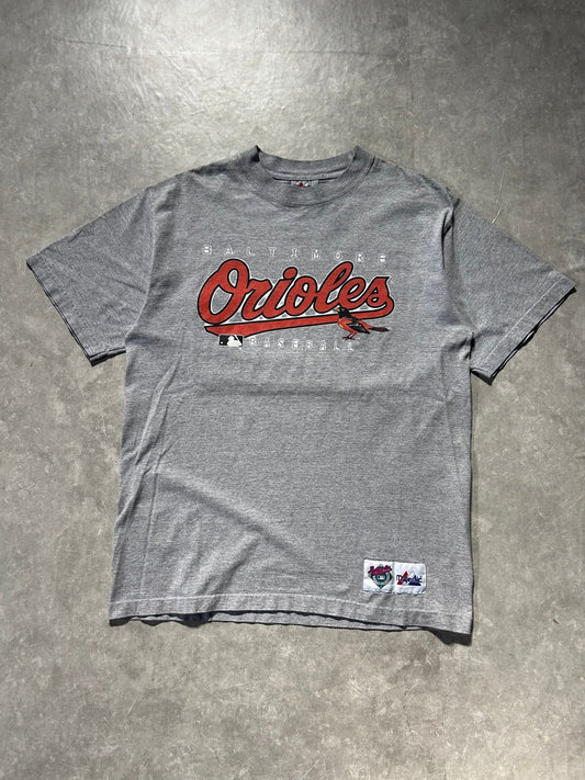 90s Vintage Baltimore Orioles Script Grey T Shirt Size M - M | Martin City Vintage