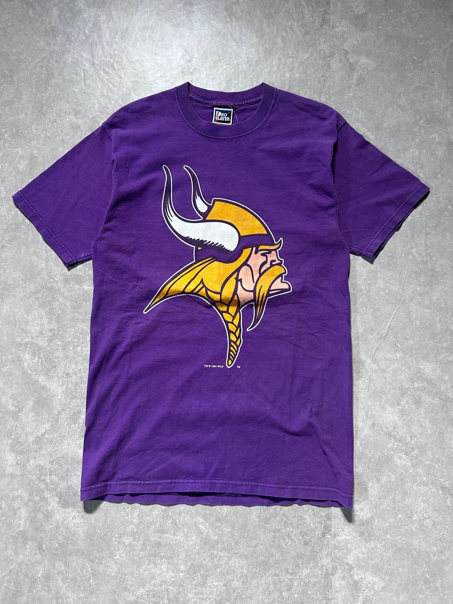 90s Vintage Minnesota Vikings Pro Player Purple T Shirt Size M - M | Martin City Vintage