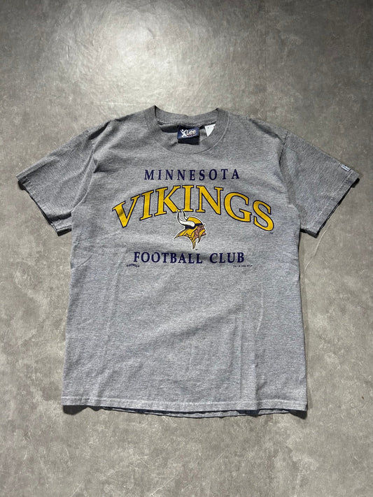 90s Vintage Minnesota Vikings Lee Sport Grey T Shirt Size M - M | Martin City Vintage
