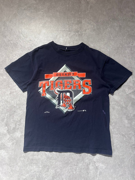 90s Vintage Detroit Tigers Navy T Shirt Size M - M | Martin City Vintage