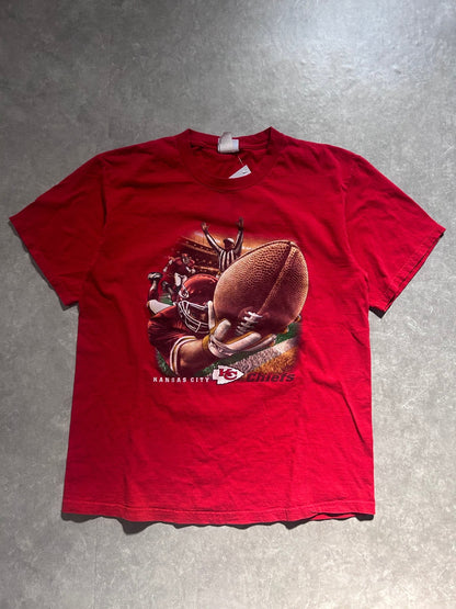 2000s Vintage Kansas City Chiefs Touchdown Red T Shirt Size L - L | Martin City Vintage