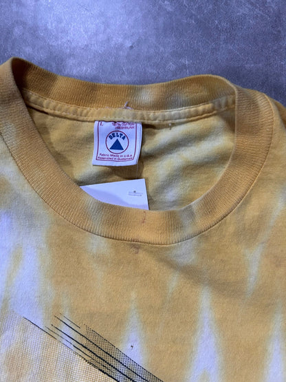 1996 Vintage Grateful Dead Lithuania Basketball Jerry Garcia Tribute Yellow Tie Dye T Shirt Size L - L | Martin City Vintage