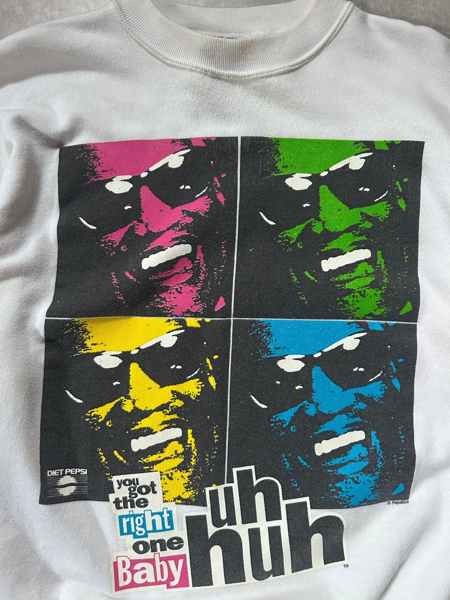 90s Vintage Ray Charles Pepsi White Crewneck Size L - L | Martin City Vintage