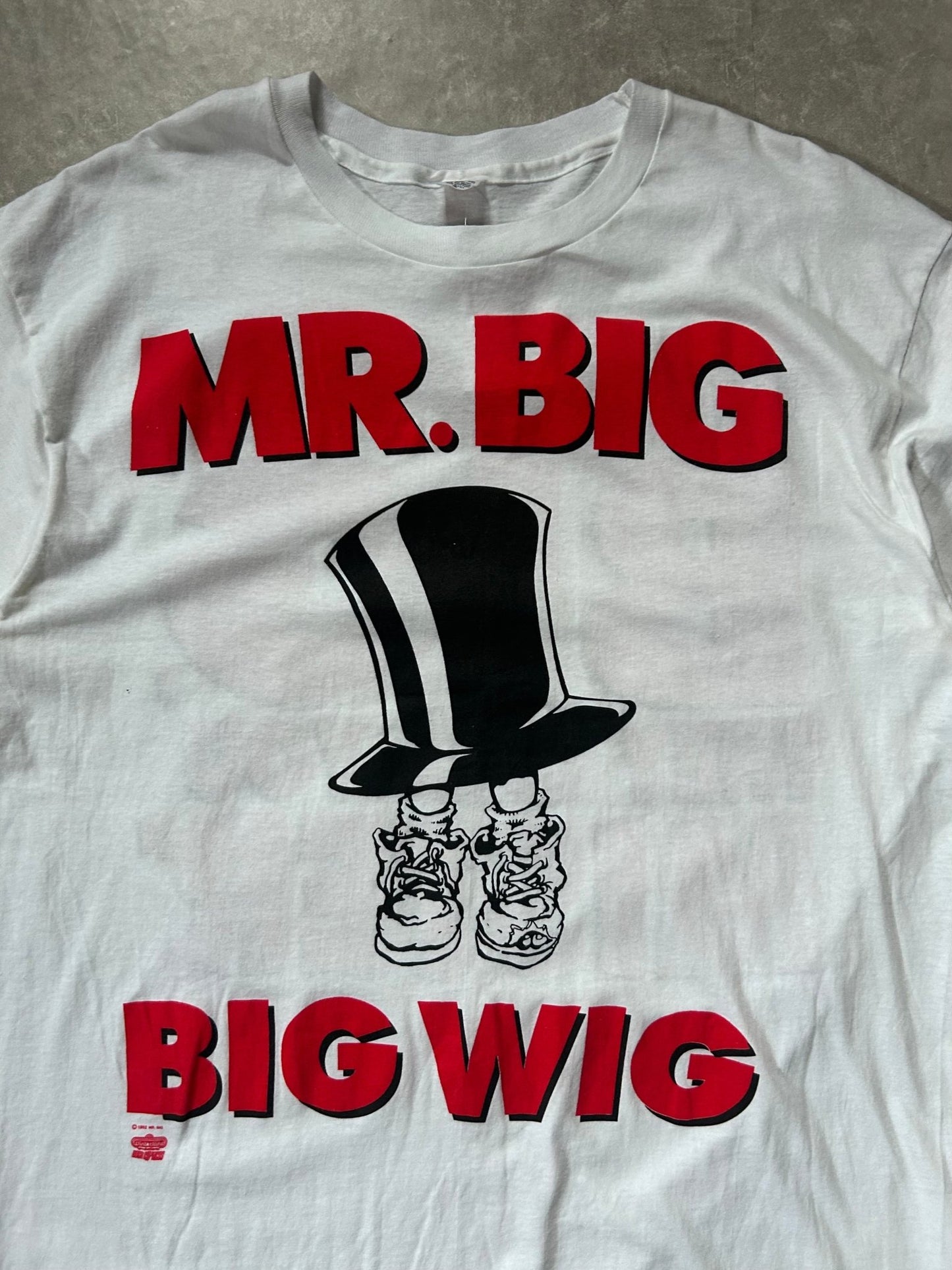 90s Vintage Mr. Big Big Wig White Band T Shirt Size XXL - XXL | Martin City Vintage