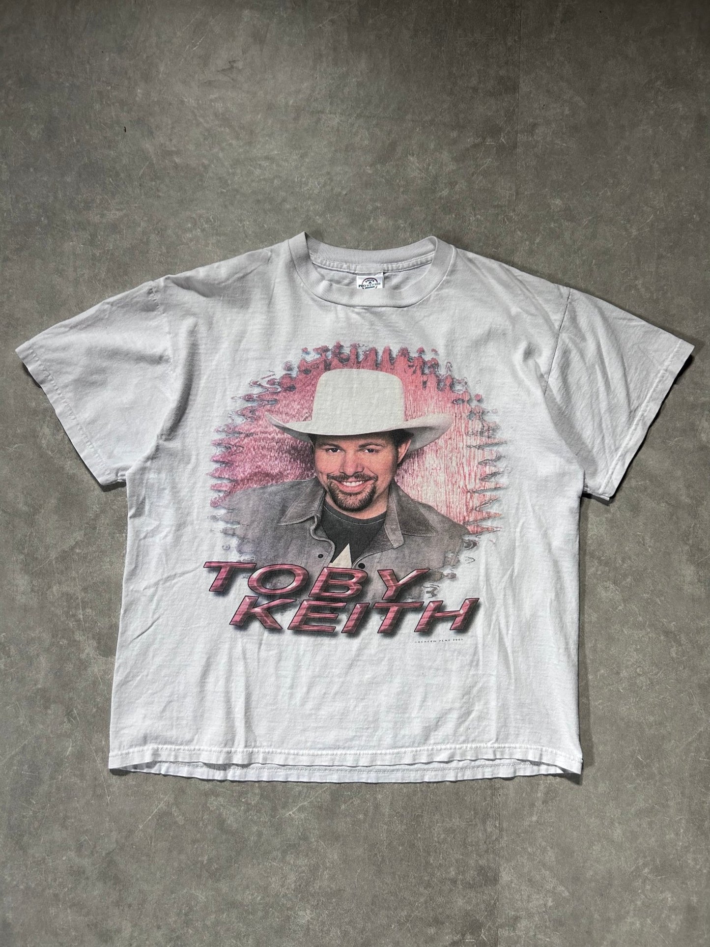 2003 Vintage Toby Keith Shock'N Y'all Tour White T Shirt Size L - L | Martin City Vintage