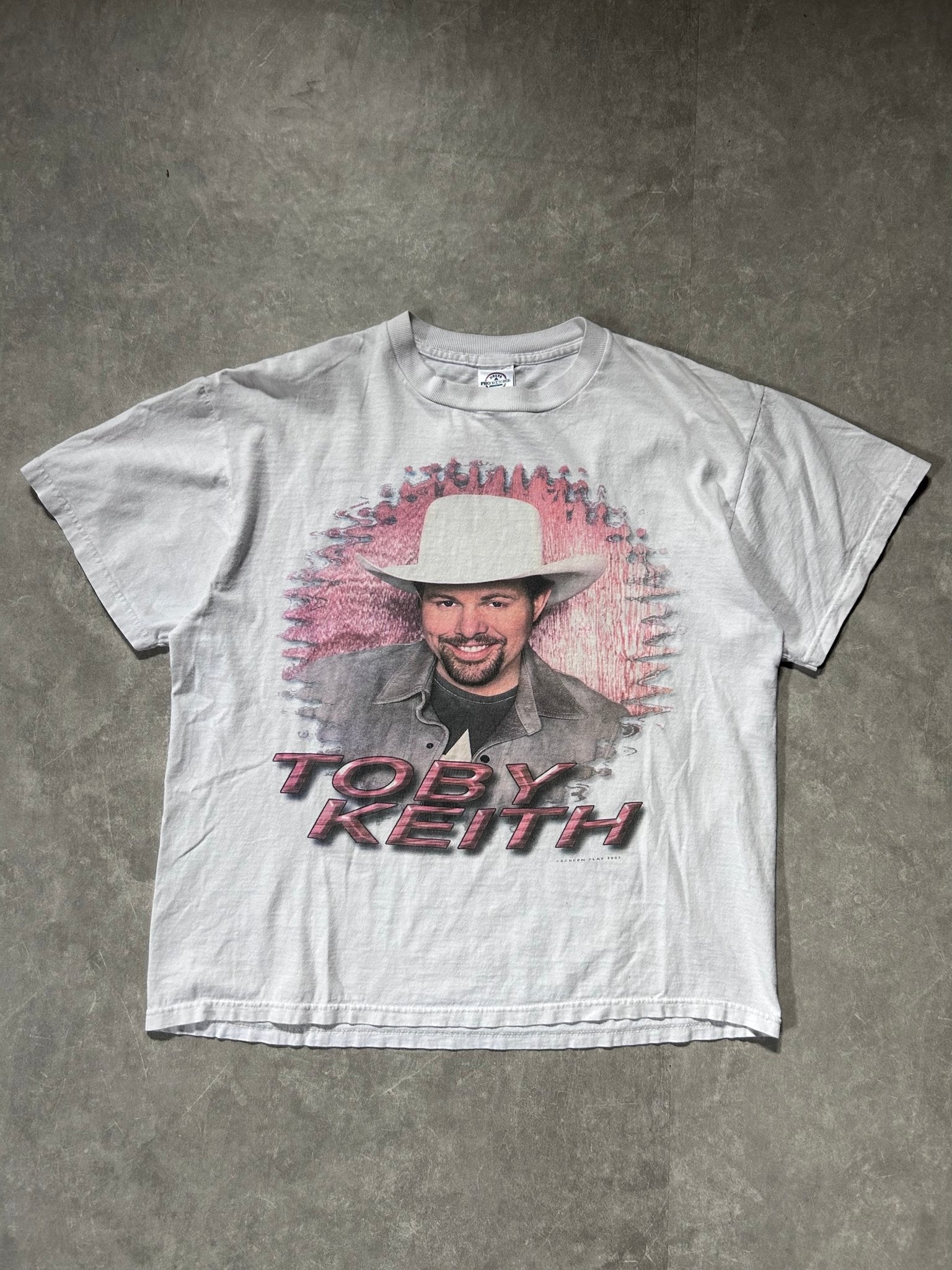 2003 Vintage Toby Keith Shock'N Y'all Tour White T Shirt Size L - L | Martin City Vintage