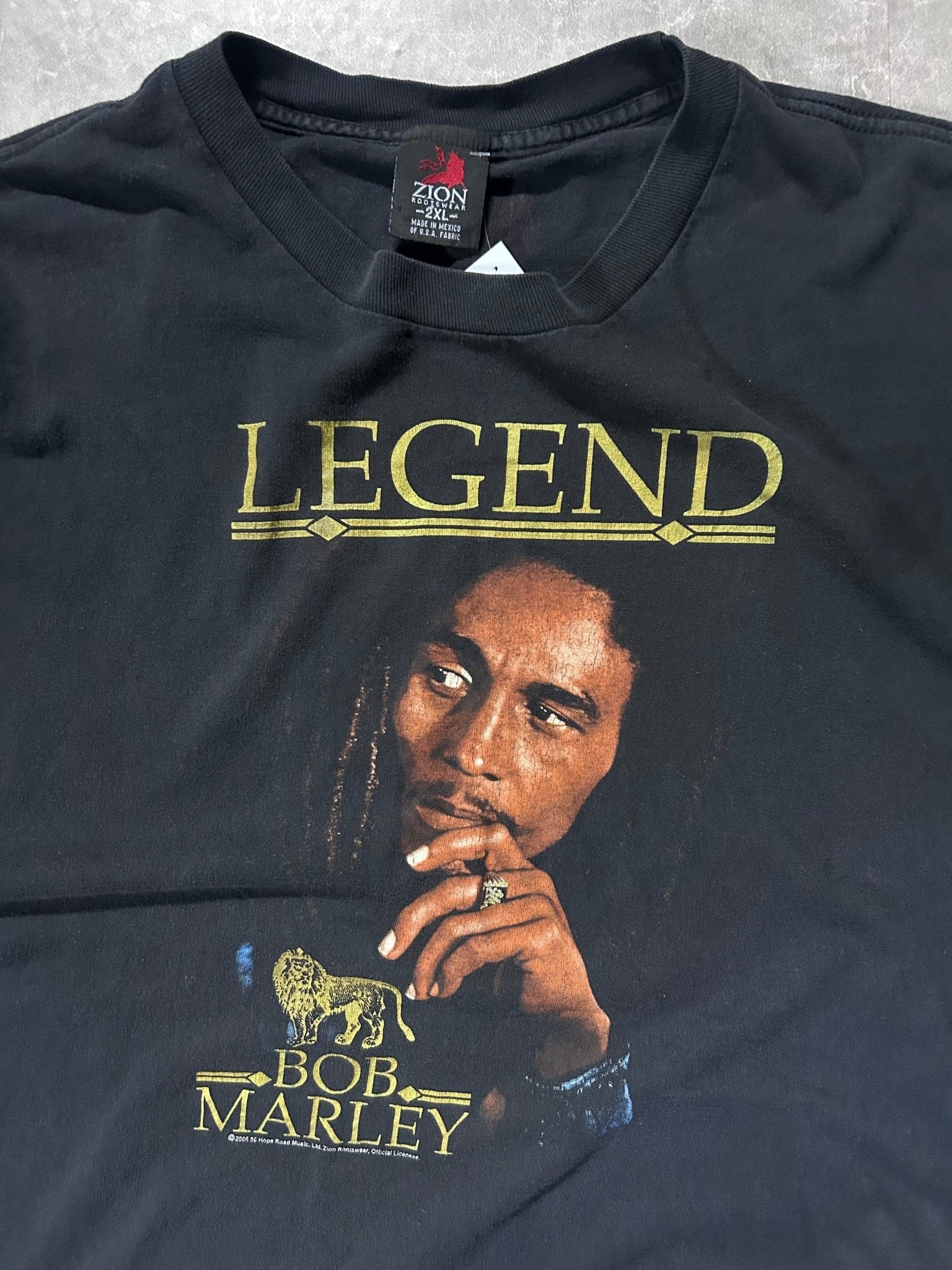 2005 Vintage Bob Marley Faded Black Band T Shirt Size XXL - XXL | Martin City Vintage