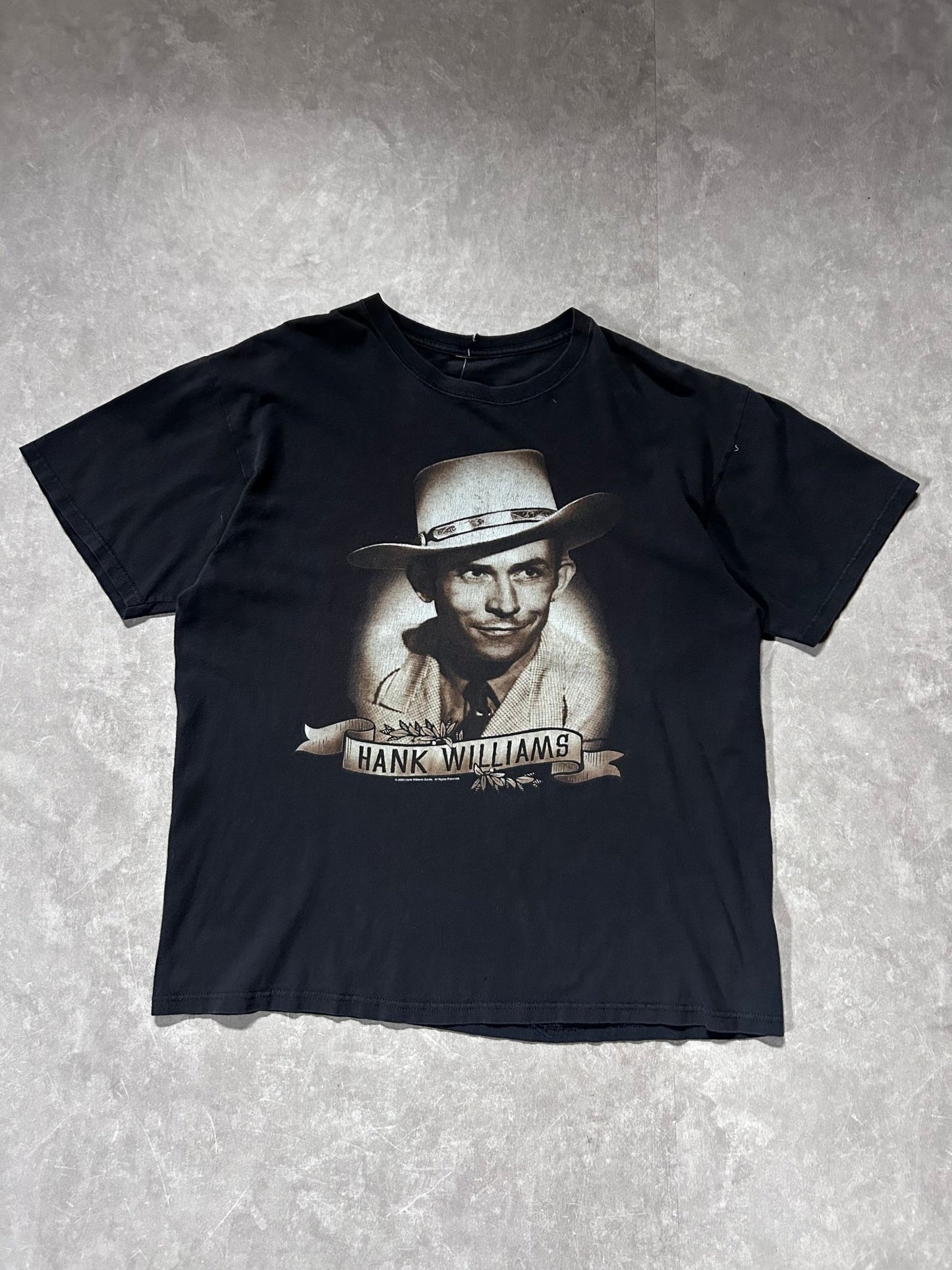 2008 Vintage Hank Williams Sr. Black T Shirt Size XL - XL | Martin City Vintage