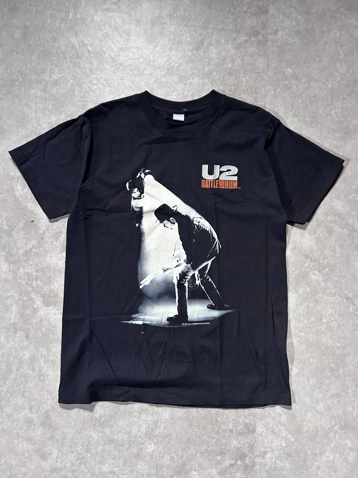 1988 Vintage U2 Battle And Hum Black Band T Shirt Size L - L | Martin City Vintage