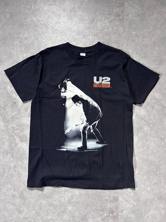 1988 Vintage U2 Battle And Hum Black Band T Shirt Size L - L | Martin City Vintage