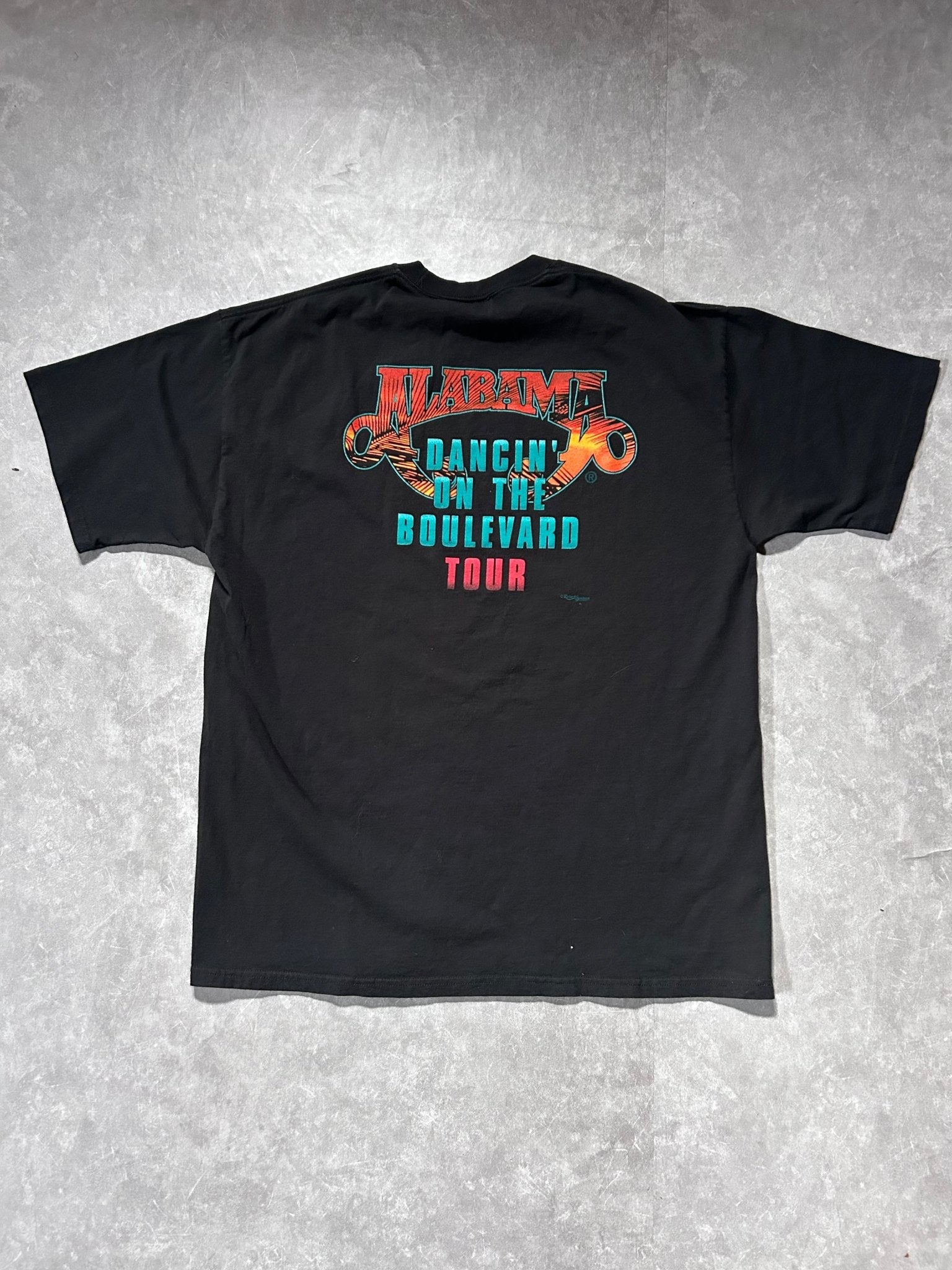 90s Vintage Alabama Dancin' on the Boulevard Black Country T Shirt Size XL - XL | Martin City Vintage