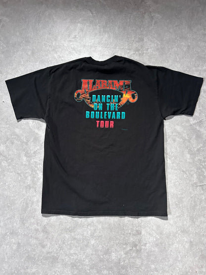 90s Vintage Alabama Dancin' on the Boulevard Black Country T Shirt Size XL - XL | Martin City Vintage