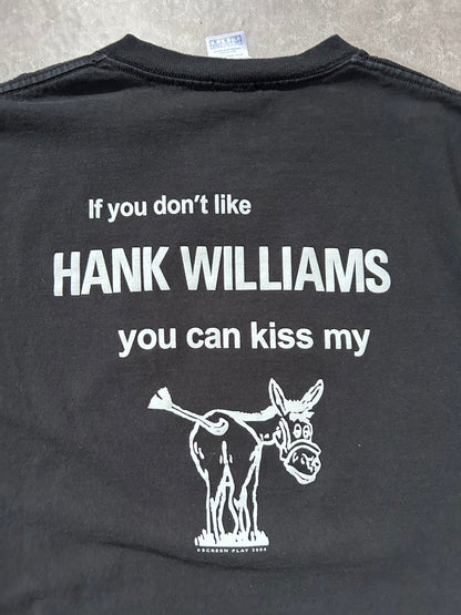 2004 Vintage Hank Williams Jr. Kiss My *** Black Country T Shirt Size L - L | Martin City Vintage