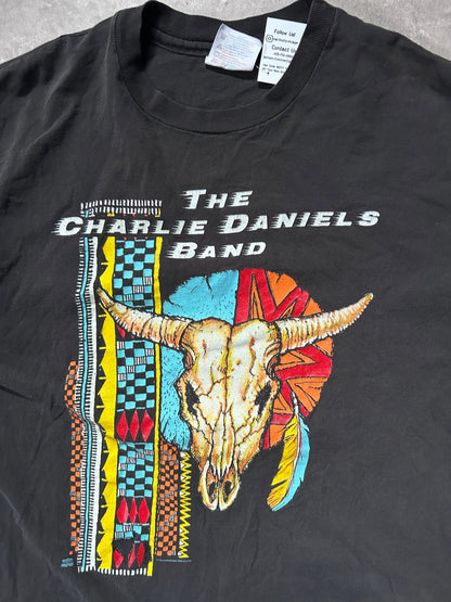 1992 Vintage Charlie Daniels Band Black T Shirt Size L - L | Martin City Vintage