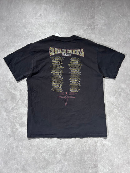 1992 Vintage Charlie Daniels Band Black T Shirt Size L - L | Martin City Vintage