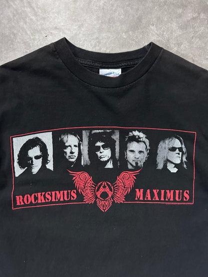 2000s Vintage Aerosmith Rocksimus Maximus Black Band T Shirt Size M - M | Martin City Vintage