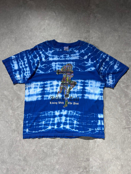 2002 Vintage Jethro Tull Living With the Past Tour Blue Tye Dye T Shirt Size XL - XL | Martin City Vintage