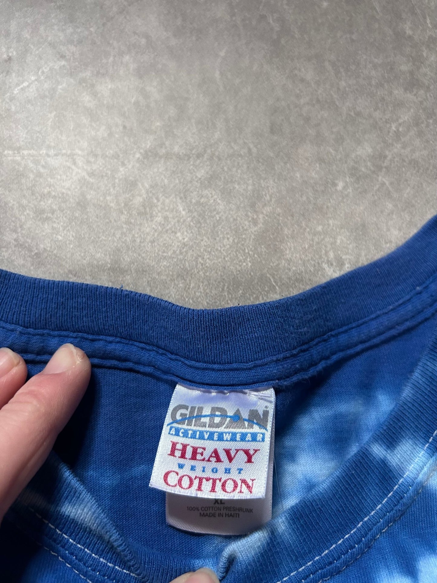 2002 Vintage Jethro Tull Living With the Past Tour Blue Tye Dye T Shirt Size XL - XL | Martin City Vintage