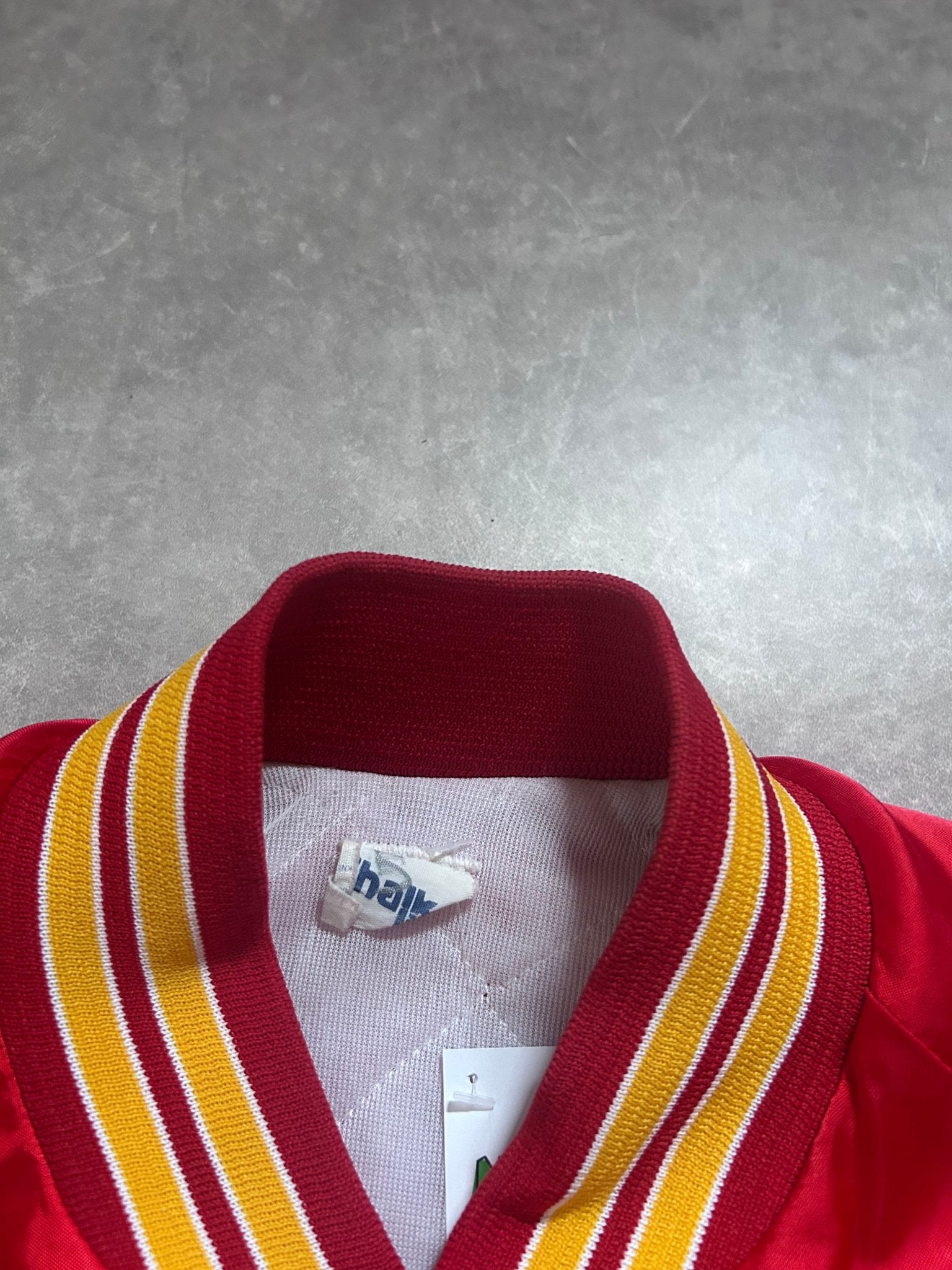 90s Vintage Kansas City Chiefs Red Satin Jacket Size M - M | Martin City Vintage