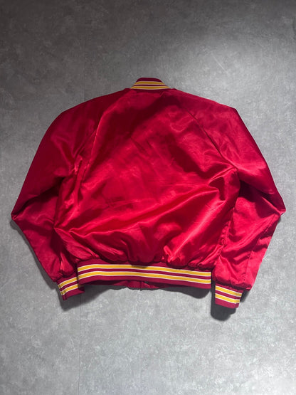 90s Vintage Kansas City Chiefs Red Satin Jacket Size M - M | Martin City Vintage