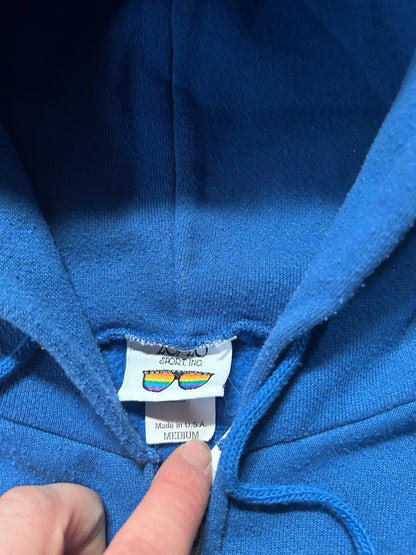 90s Vintage Kansas Jayhawks Zip Up Blue Hoodie Size M - M | Martin City Vintage