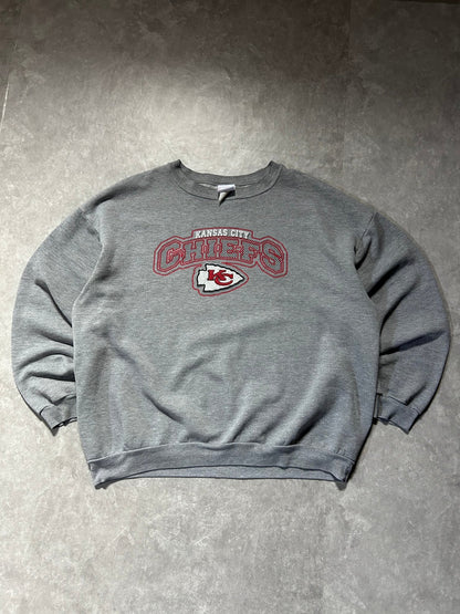 2000s Vintage Kansas City Chiefs NFL Grey Crewneck Size XXL - XXL | Martin City Vintage