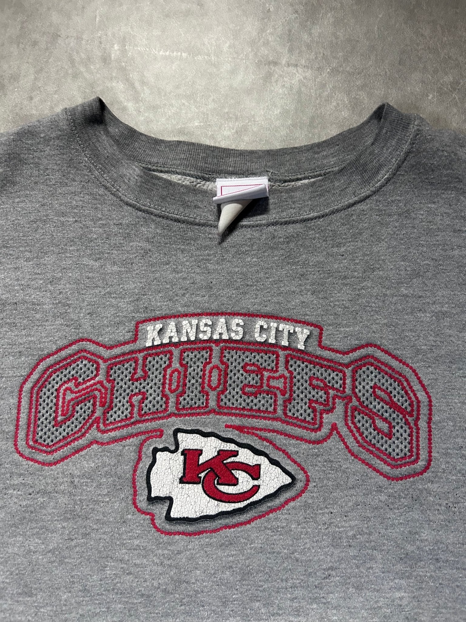 2000s Vintage Kansas City Chiefs NFL Grey Crewneck Size XXL - XXL | Martin City Vintage